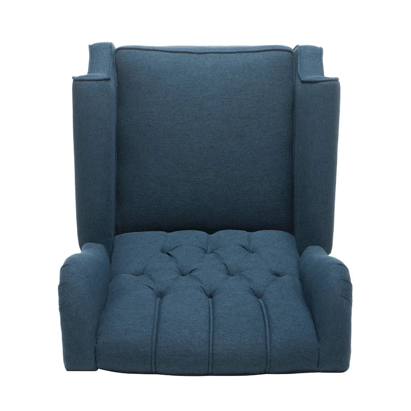 Fauteuils inclinables en tissu capitonné (lot de 2)