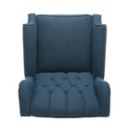 Fauteuils inclinables en tissu capitonné (lot de 2)