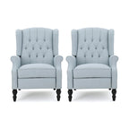 Fauteuils inclinables en tissu capitonné (lot de 2)