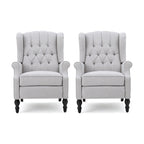 Fauteuils inclinables en tissu capitonné (lot de 2)