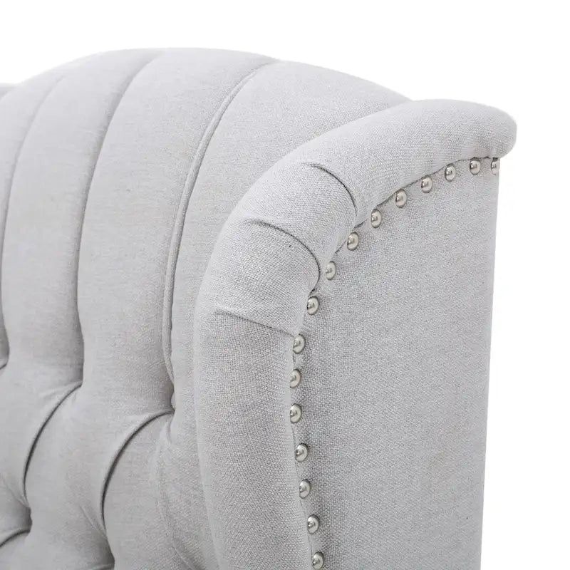 Fauteuils inclinables en tissu capitonné (lot de 2)