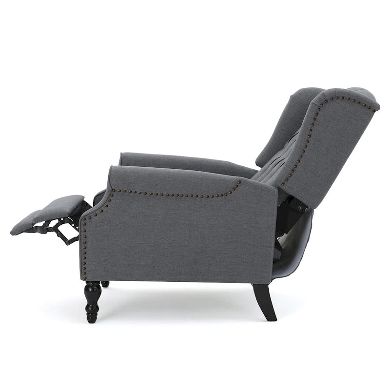 Fauteuils inclinables en tissu capitonné (lot de 2)