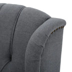 Fauteuils inclinables en tissu capitonné (lot de 2)