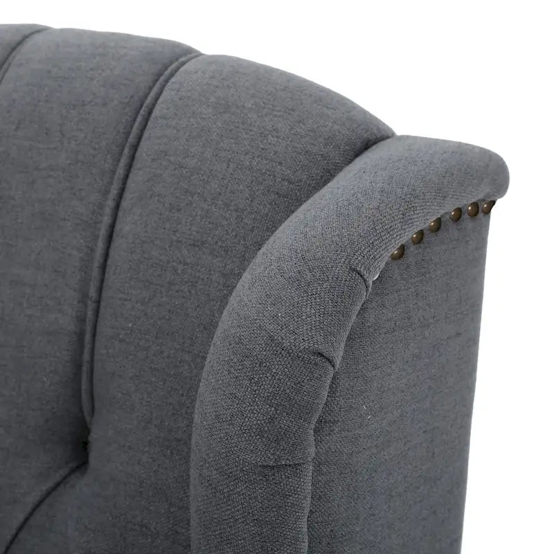 Fauteuils inclinables en tissu capitonné (lot de 2)