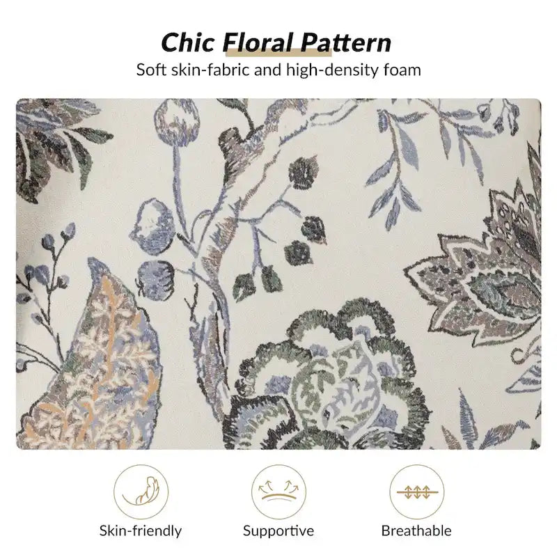 Traditional Fabric Accent Wingback Armchair with Turned Legs