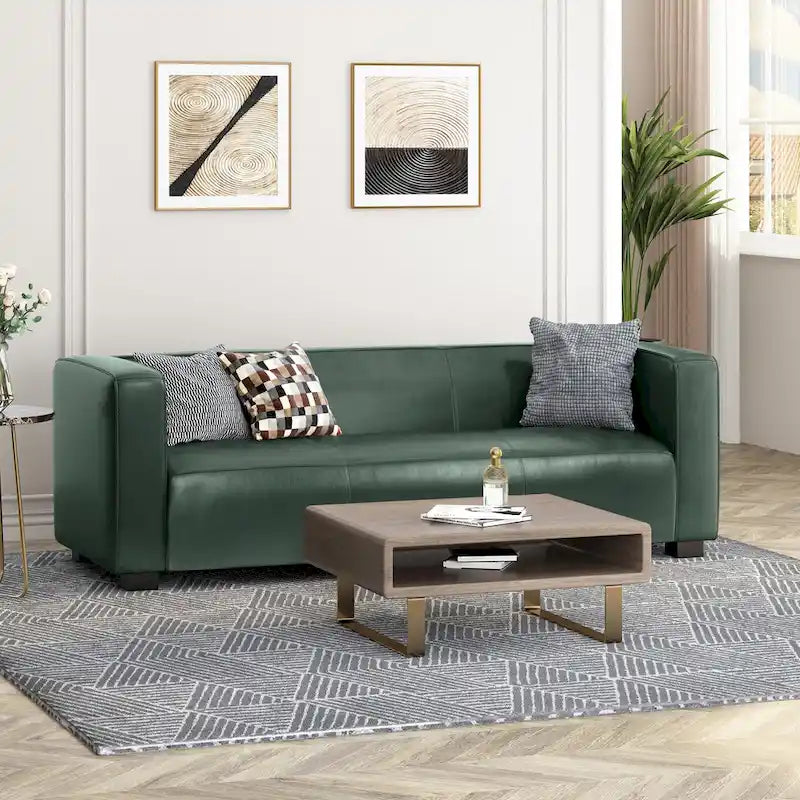 Faux Leather 3-Seater Sofa