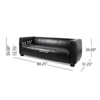 Faux Leather 3-Seater Sofa