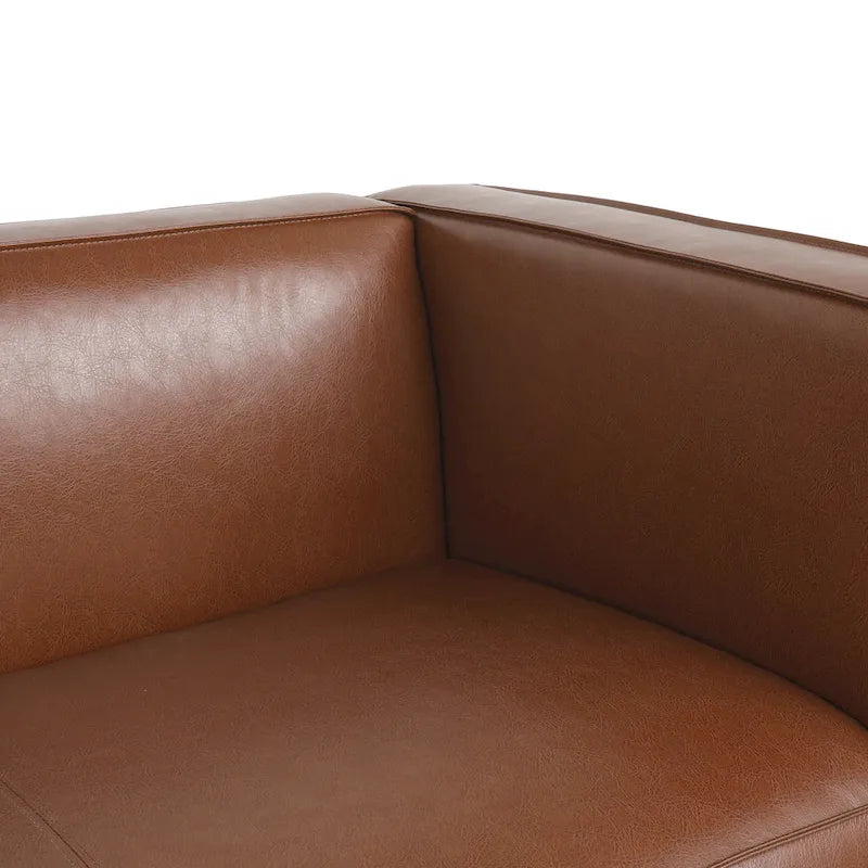 Faux Leather 3-Seater Sofa
