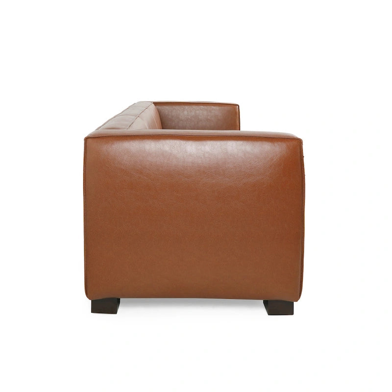 Faux Leather 3-Seater Sofa