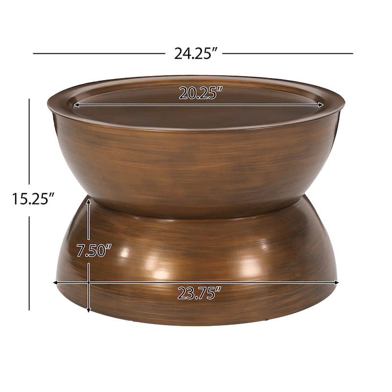 Iron Hourglass Coffee Table