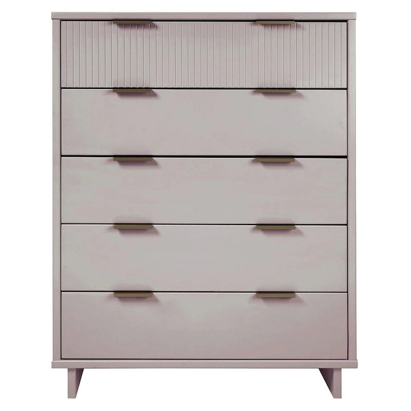 45.27 in. Modern Tall 5-Drawer Dresser with Ribbed Front