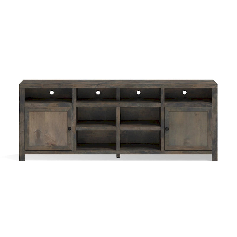 84 inch TV Stand Console for TVs up to 95 inches, No Assembly Required, Barnwood Finish
