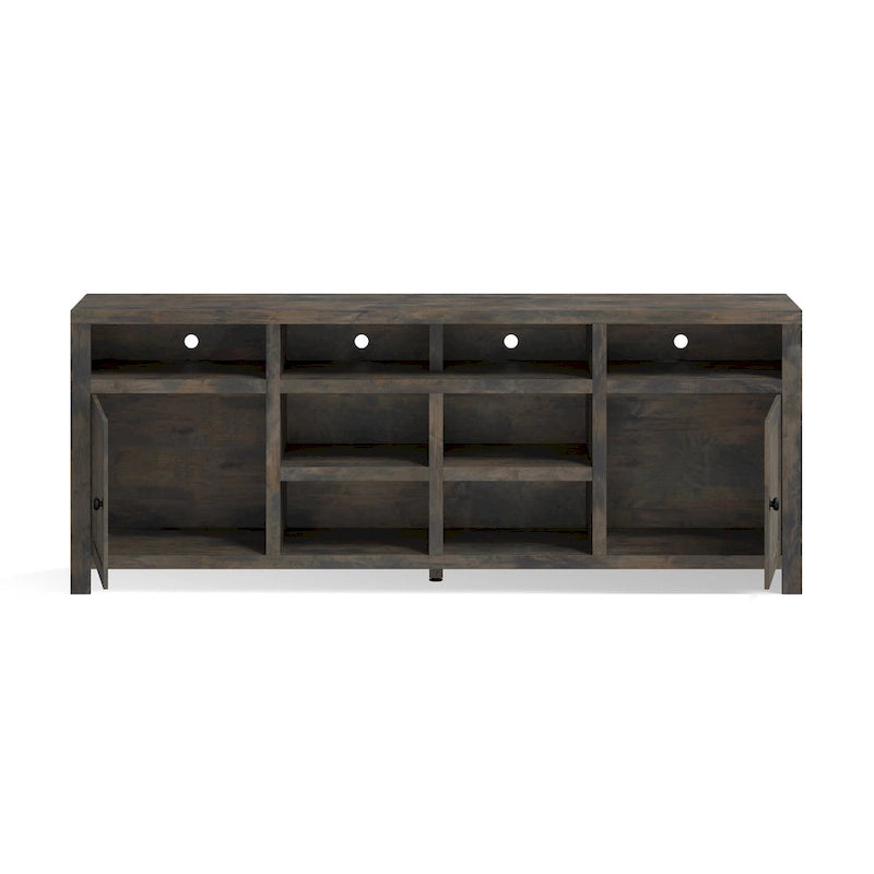 84 inch TV Stand Console for TVs up to 95 inches, No Assembly Required, Barnwood Finish