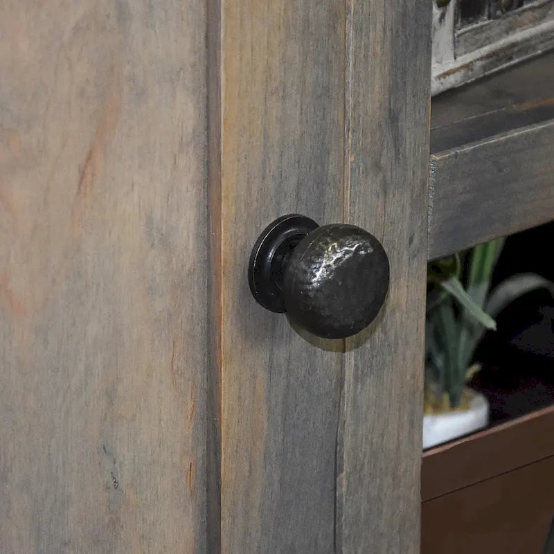 84 inch TV Stand Console for TVs up to 95 inches, No Assembly Required, Barnwood Finish