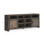 84 inch TV Stand Console for TVs up to 95 inches, No Assembly Required, Barnwood Finish