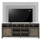 84 inch TV Stand Console for TVs up to 95 inches, No Assembly Required, Barnwood Finish
