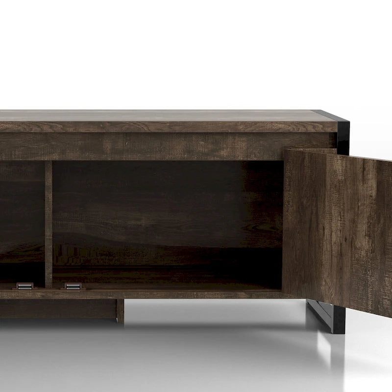 Industrial Oak 49-inch Iron Legs Storage Bench