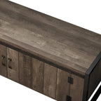 Industrial Oak 49-inch Iron Legs Storage Bench