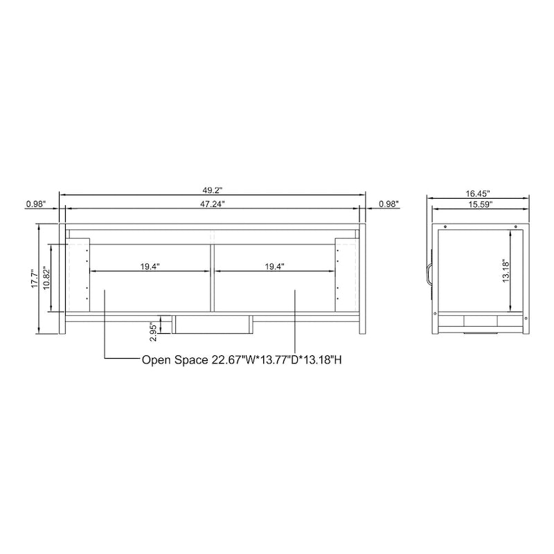 Industrial Oak 49-inch Iron Legs Storage Bench