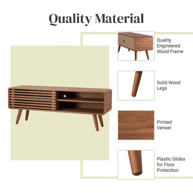 46" KD Slat Low TV Stand