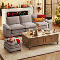 25.2 Deep Seat Sectional Sofa Couch 3 Seats L-Shape Design for Living Room
