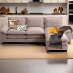 25.2 Deep Seat Sectional Sofa Couch 3 Seats L-Shape Design for Living Room