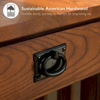 Solid Wood Mission-Style Coffee Table with Drawers