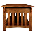 Solid Wood Mission-Style Coffee Table with Drawers