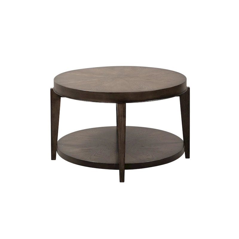 Espresso Stone Oval Cocktail Table