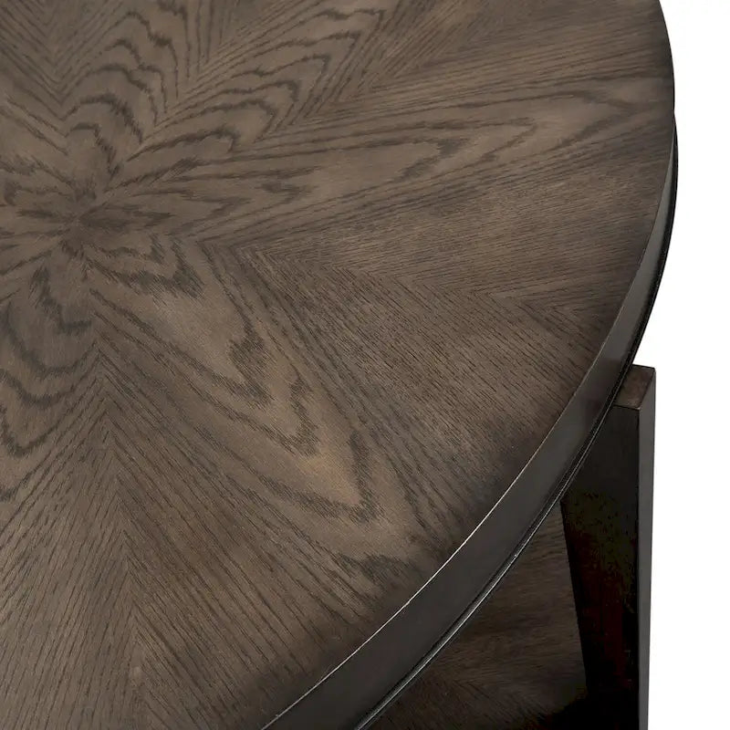 Espresso Stone Oval Cocktail Table