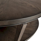Espresso Stone Oval Cocktail Table