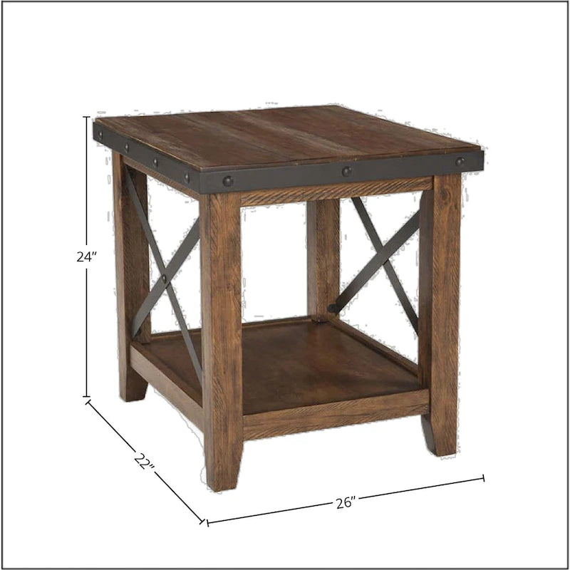 Canyon Brown Rustic End Table