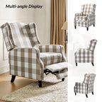 Lot de 2 fauteuils inclinables manuels Mid-Century Modern avec dossier à oreilles