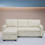 Canapé sectionnel réversible convertible moderne - en forme de L avec méridienne de rangement, accoudoirs larges et pieds durables