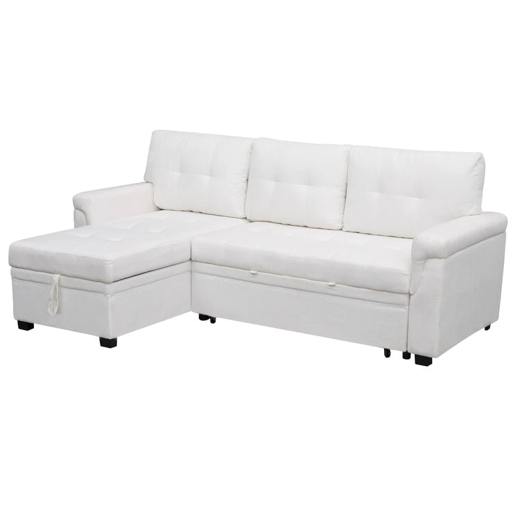 Canapé sectionnel réversible convertible moderne - en forme de L avec méridienne de rangement, accoudoirs larges et pieds durables
