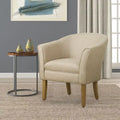Upholstered Barrel Accent Chair