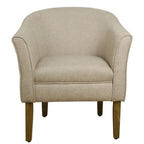Upholstered Barrel Accent Chair