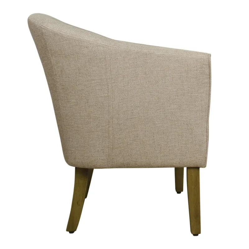 Upholstered Barrel Accent Chair