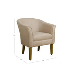Upholstered Barrel Accent Chair