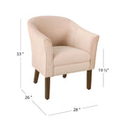 Upholstered Barrel Accent Chair
