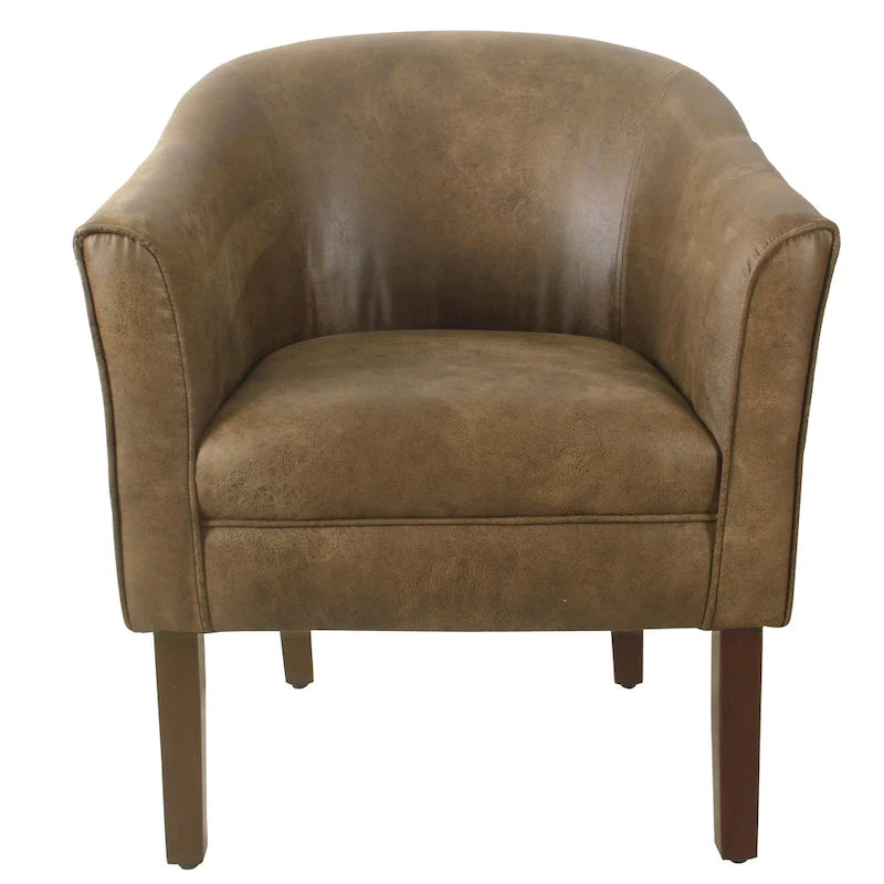 Upholstered Barrel Accent Chair