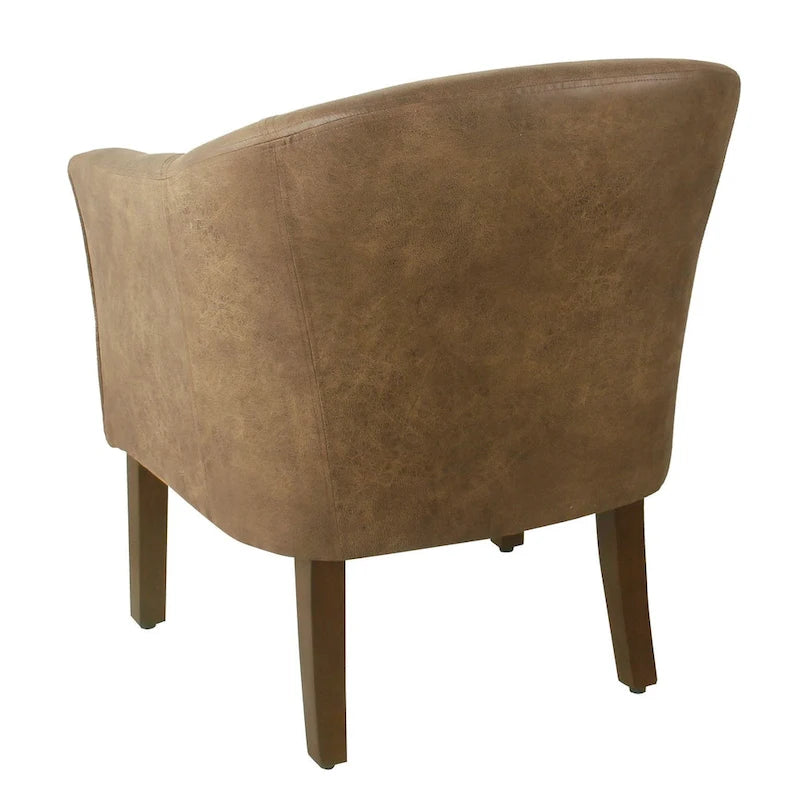 Upholstered Barrel Accent Chair