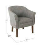 Upholstered Barrel Accent Chair
