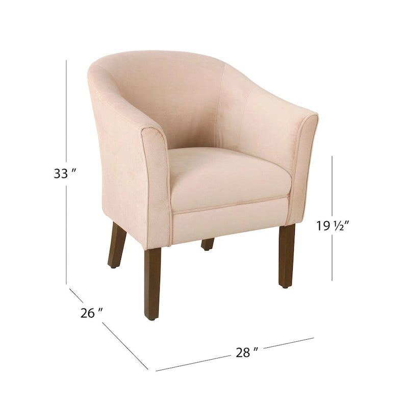 Upholstered Barrel Accent Chair