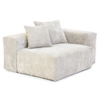 Modern Corduroy Fabric Loveseats Sofa Lounger Sleep Sectional Couch