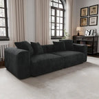 Modern Corduroy Fabric Loveseats Sofa Lounger Sleep Sectional Couch