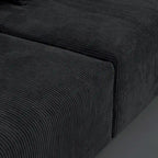Modern Corduroy Fabric Loveseats Sofa Lounger Sleep Sectional Couch