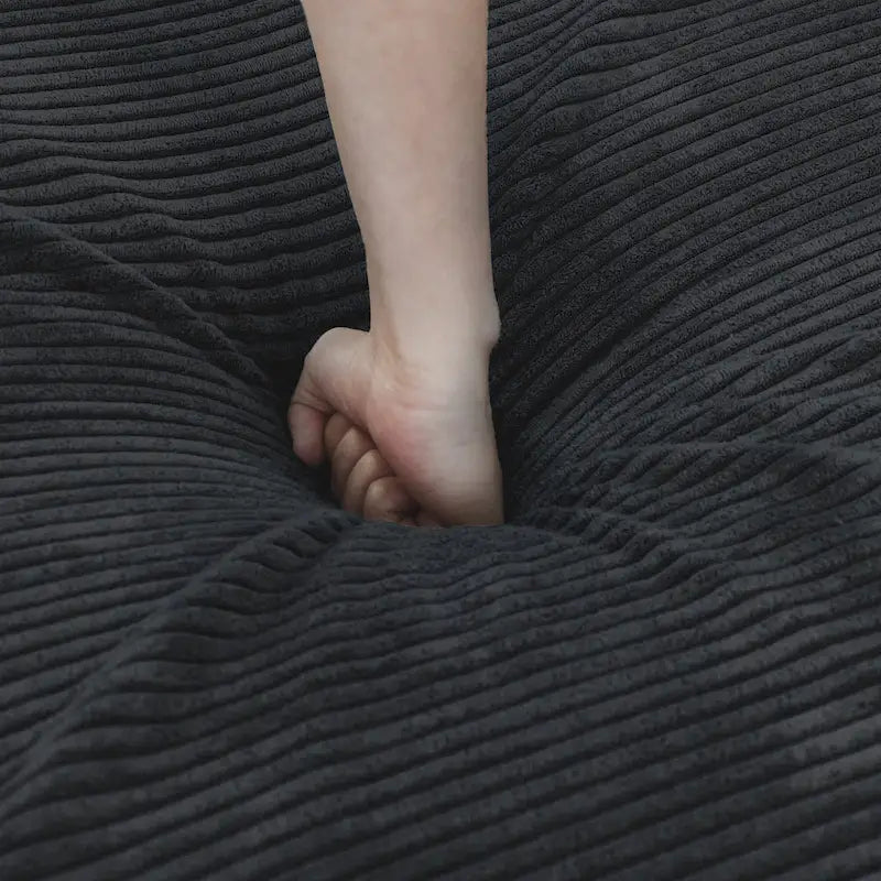 Modern Corduroy Fabric Loveseats Sofa Lounger Sleep Sectional Couch