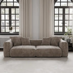Modern Corduroy Fabric Loveseats Sofa Lounger Sleep Sectional Couch