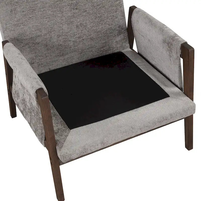 Mid-Century Modern Velvet Accent Armchair